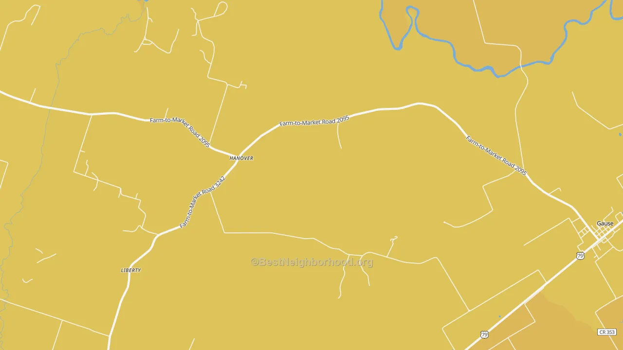 Map of the best neighborhoods in the Hanover area, with better matches in green and worse matches in red