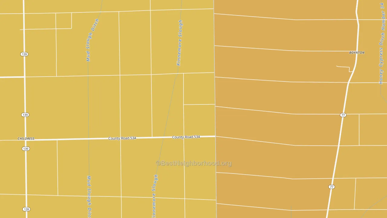 Map of the best neighborhoods in the Happy Corners area, with better matches in green and worse matches in red