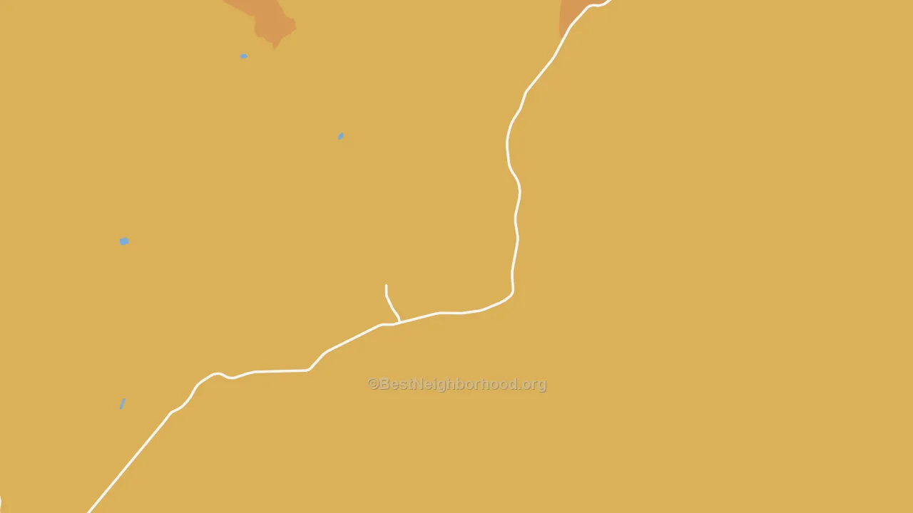 Map of the best neighborhoods in the Happy Jack area, with better matches in green and worse matches in red