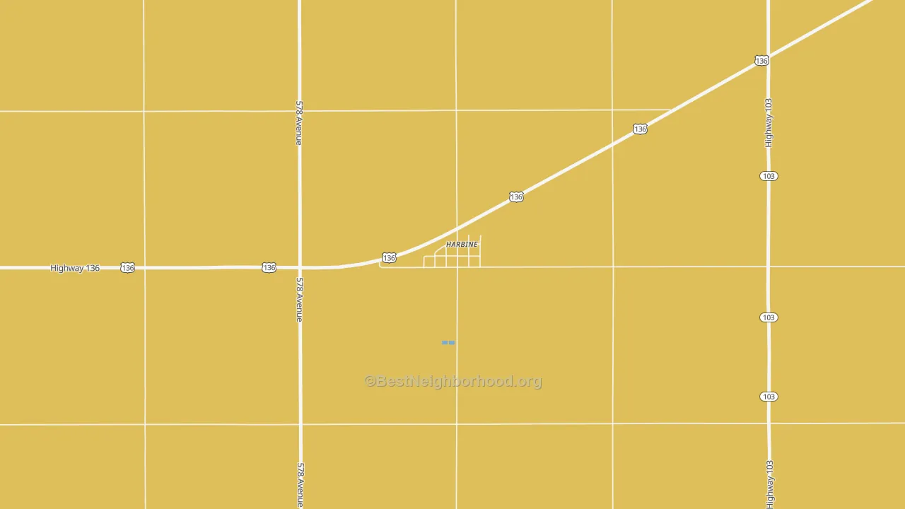 Map of the best neighborhoods in the Harbine area, with better matches in green and worse matches in red