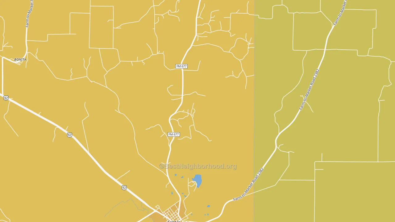 Map of the best neighborhoods in the Hardy area, with better matches in green and worse matches in red