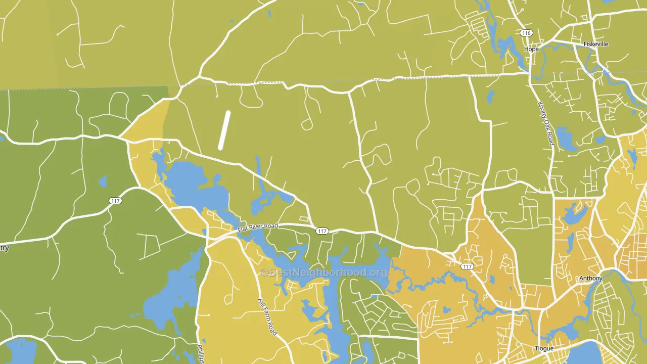 Map of the best neighborhoods in the Harris area, with better matches in green and worse matches in red