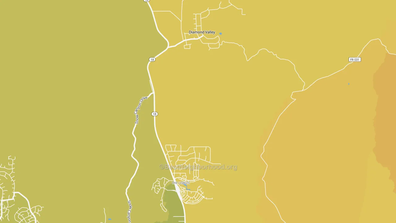 Map of the best neighborhoods in the Harrisburg Junction area, with better matches in green and worse matches in red
