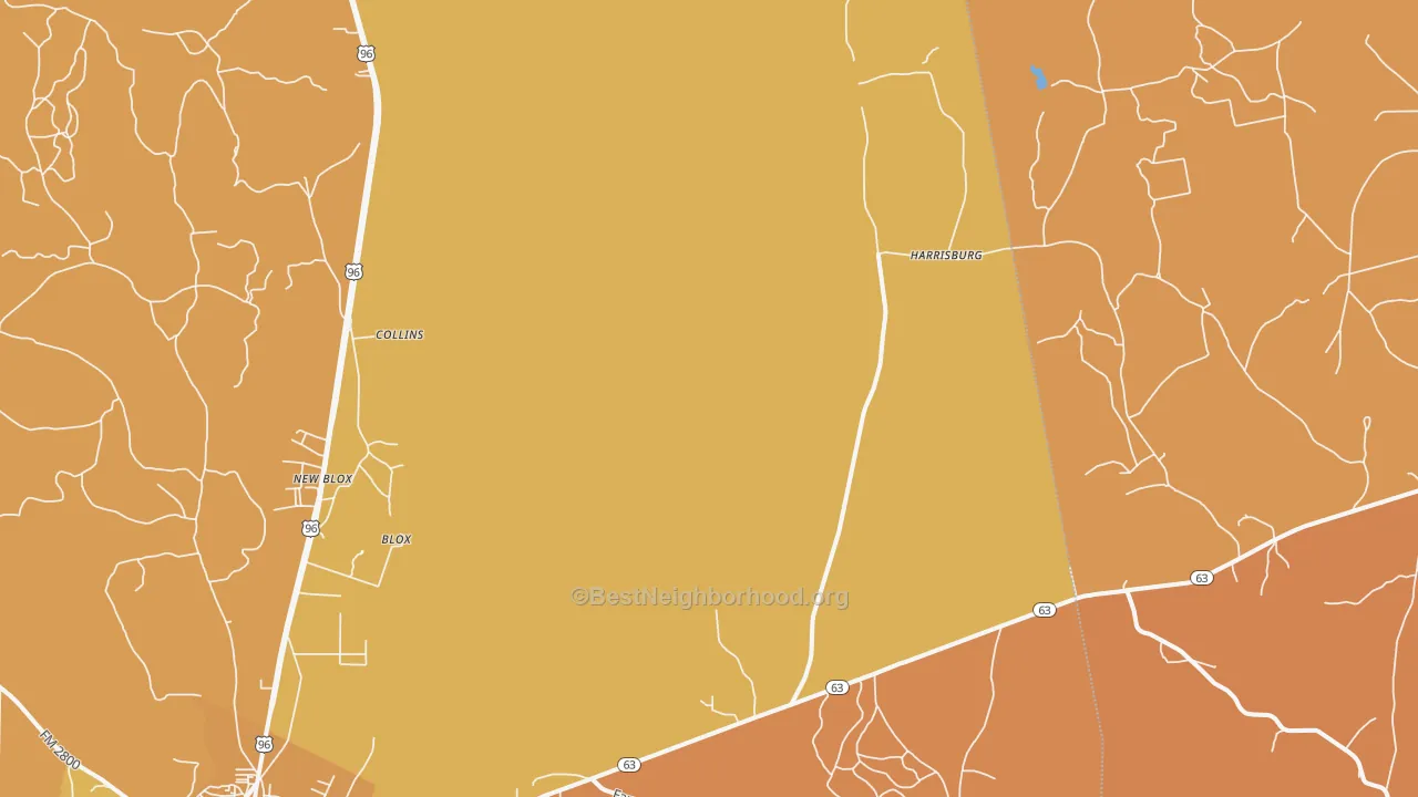 Map of the best neighborhoods in the Harrisburg area, with better matches in green and worse matches in red