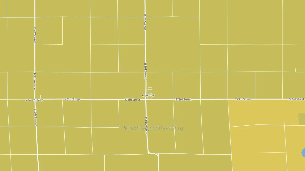 Map of the best neighborhoods in the Harrison area, with better matches in green and worse matches in red