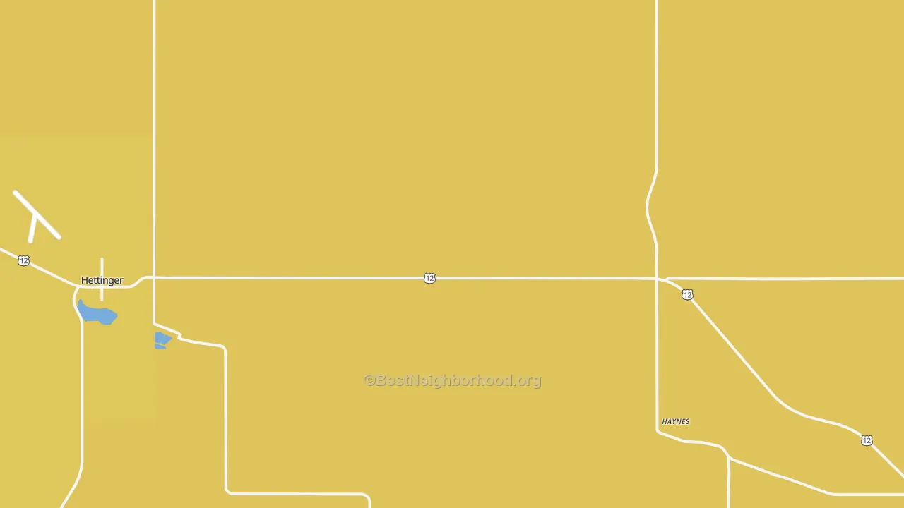 Map of the best neighborhoods in the Haynes area, with better matches in green and worse matches in red