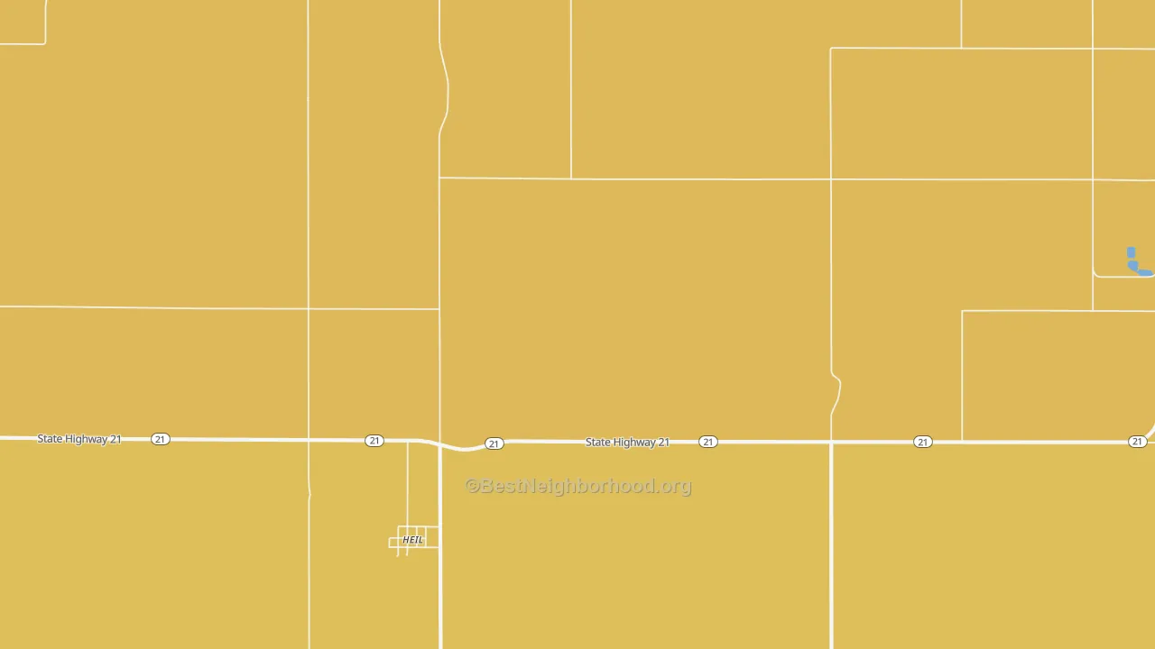 Map of the best neighborhoods in the Heil area, with better matches in green and worse matches in red