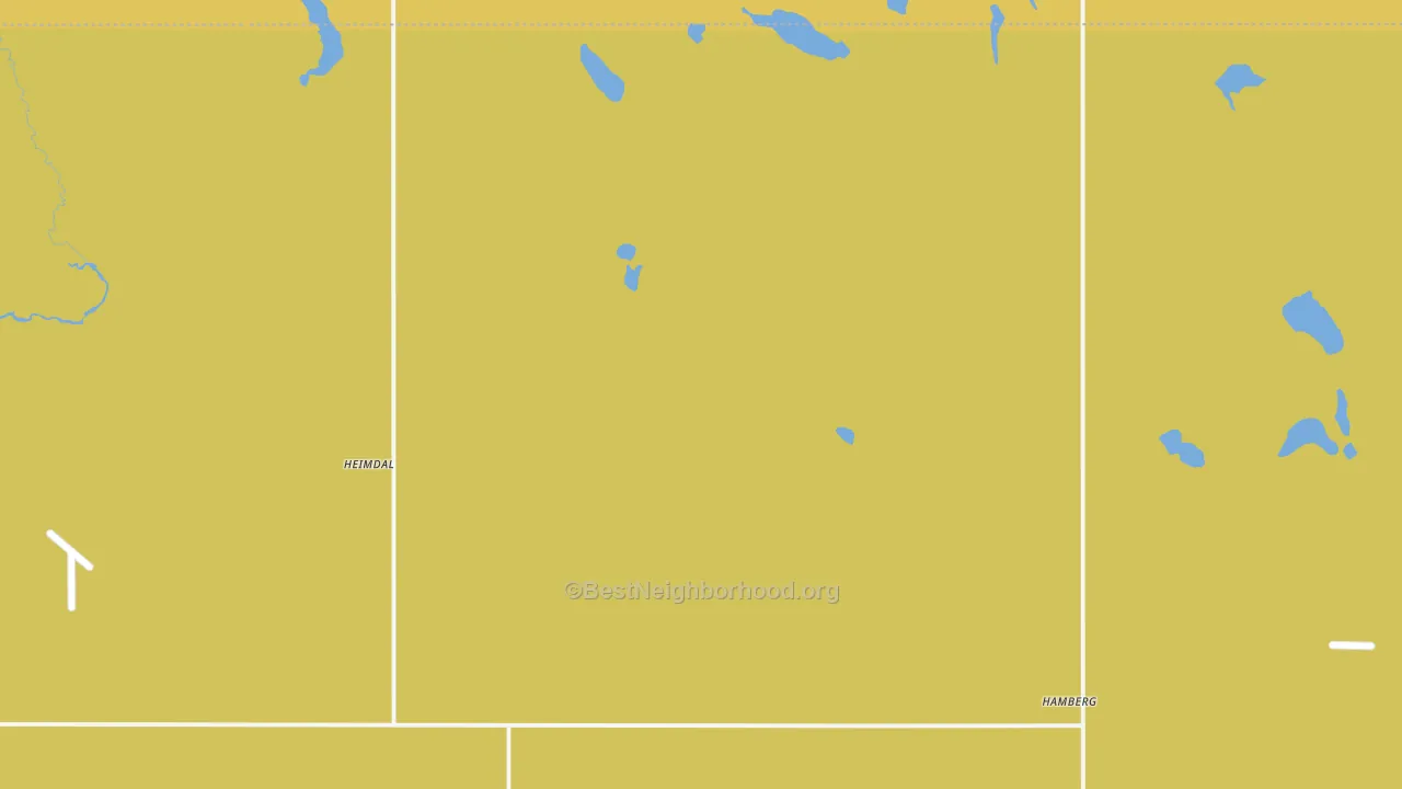 Map of the best neighborhoods in the Heimdal area, with better matches in green and worse matches in red