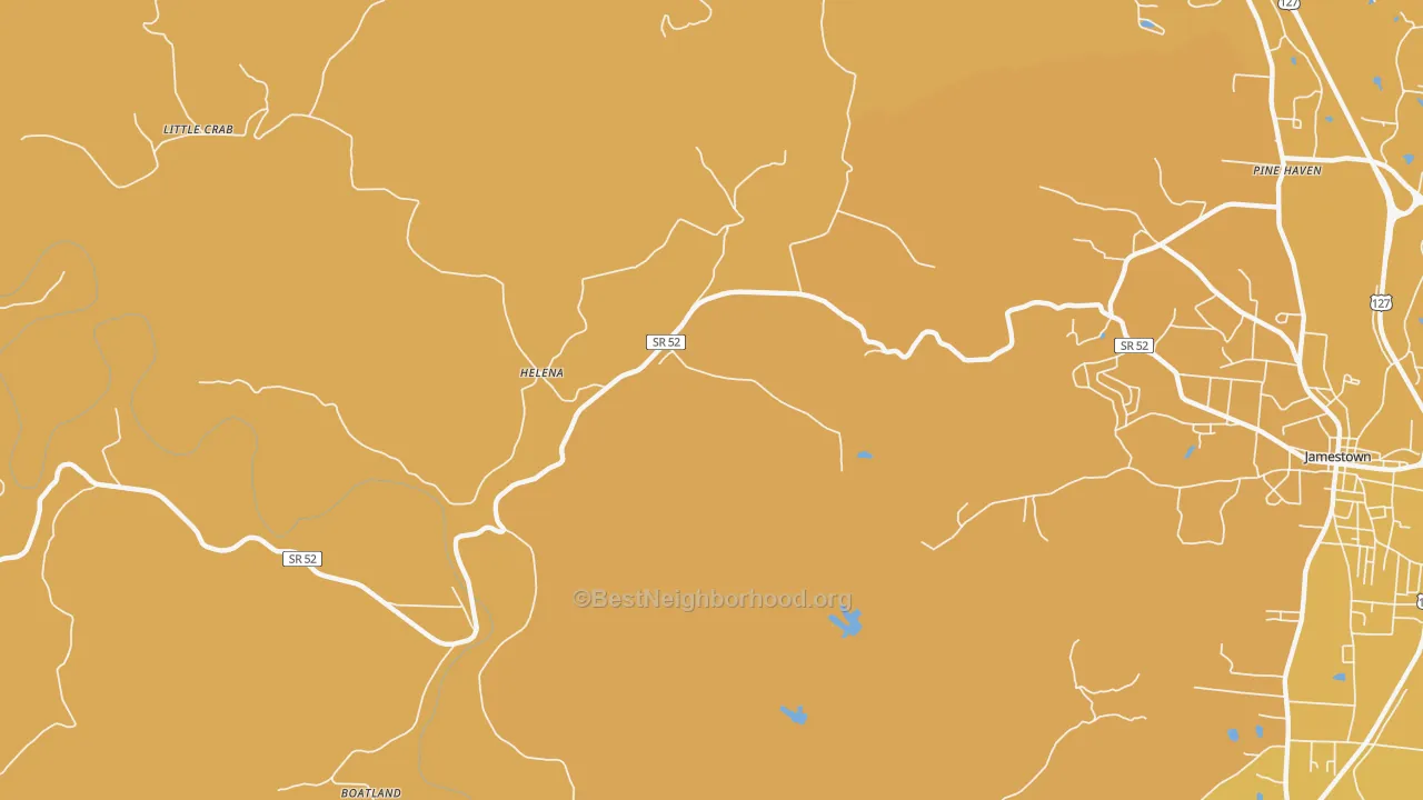 Map of the best neighborhoods in the Helena area, with better matches in green and worse matches in red
