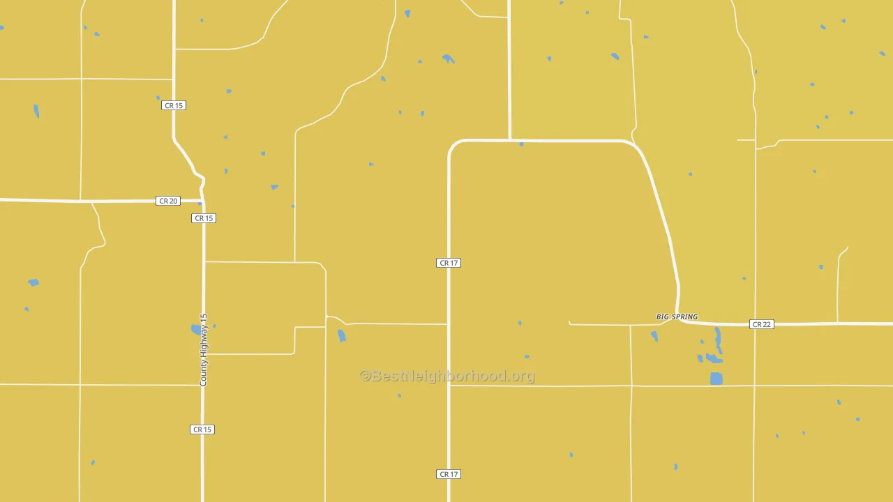 Map of the best neighborhoods in the Henrytown area, with better matches in green and worse matches in red