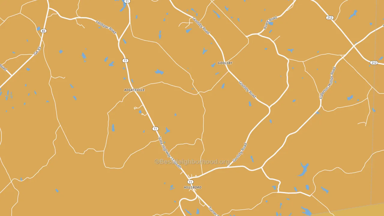 Map of the best neighborhoods in the Hillsboro area, with better matches in green and worse matches in red