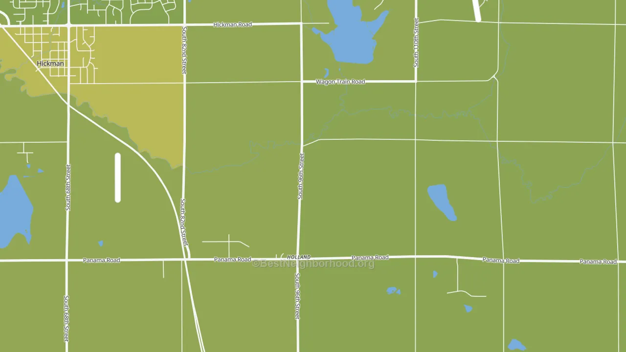 Map of the best neighborhoods in the Holland area, with better matches in green and worse matches in red