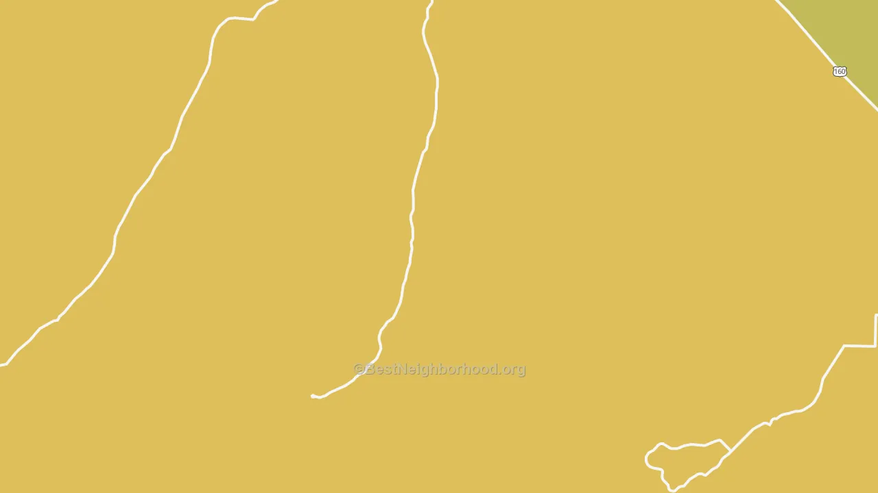 Map of the best neighborhoods in the Homelake area, with better matches in green and worse matches in red