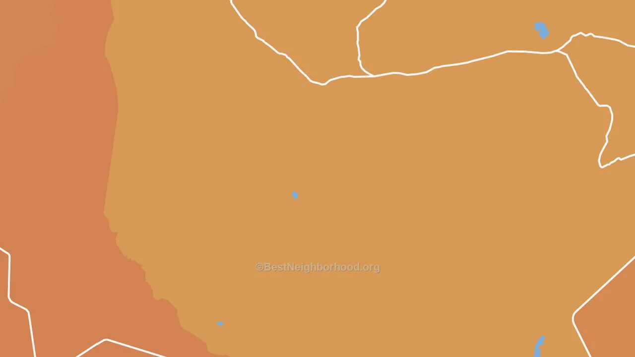 Map of the best neighborhoods in the Huachuca Terrace area, with better matches in green and worse matches in red