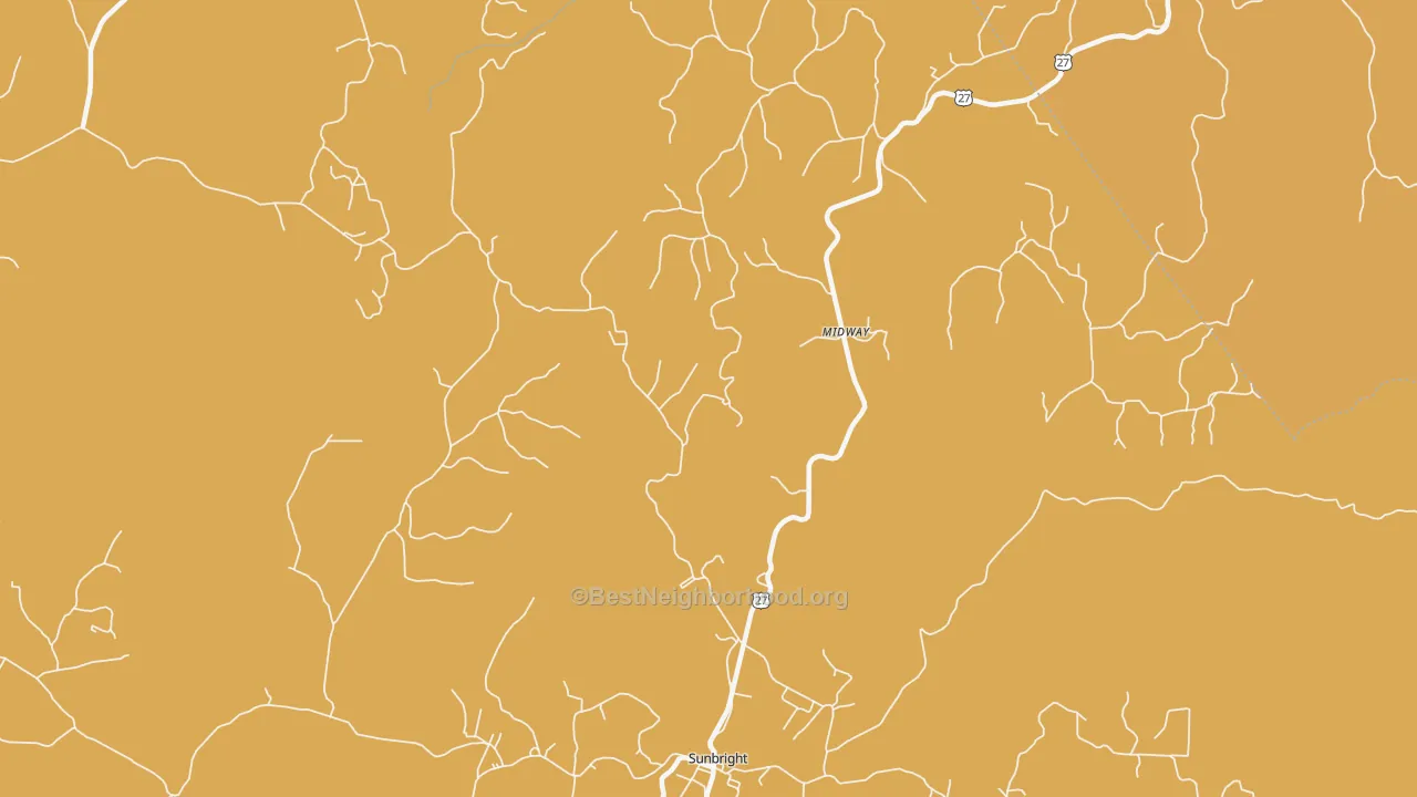 Map of the best neighborhoods in the Huffman area, with better matches in green and worse matches in red