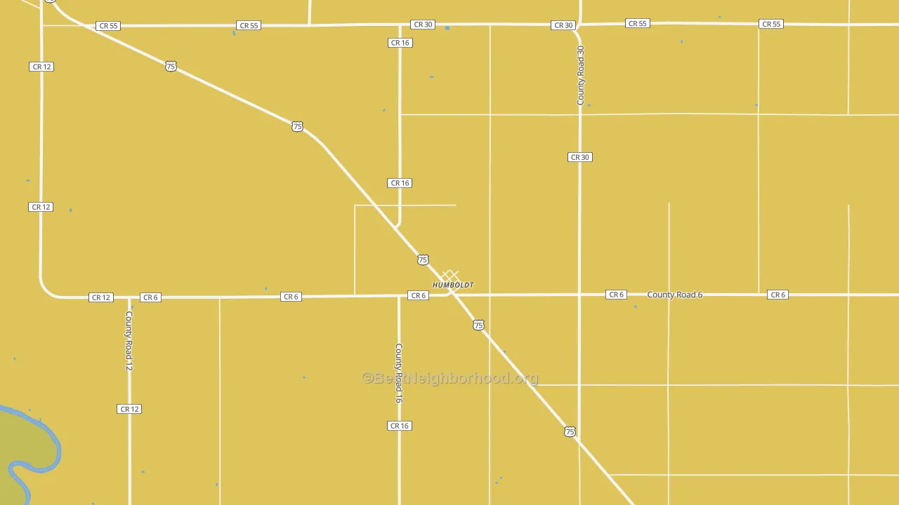 Map of the best neighborhoods in the Humboldt area, with better matches in green and worse matches in red