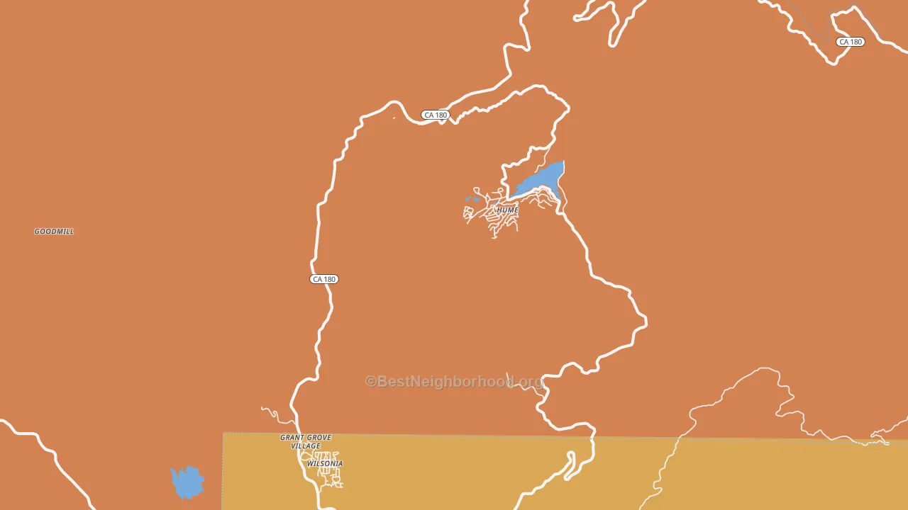 Map of the best neighborhoods in the Hume area, with better matches in green and worse matches in red
