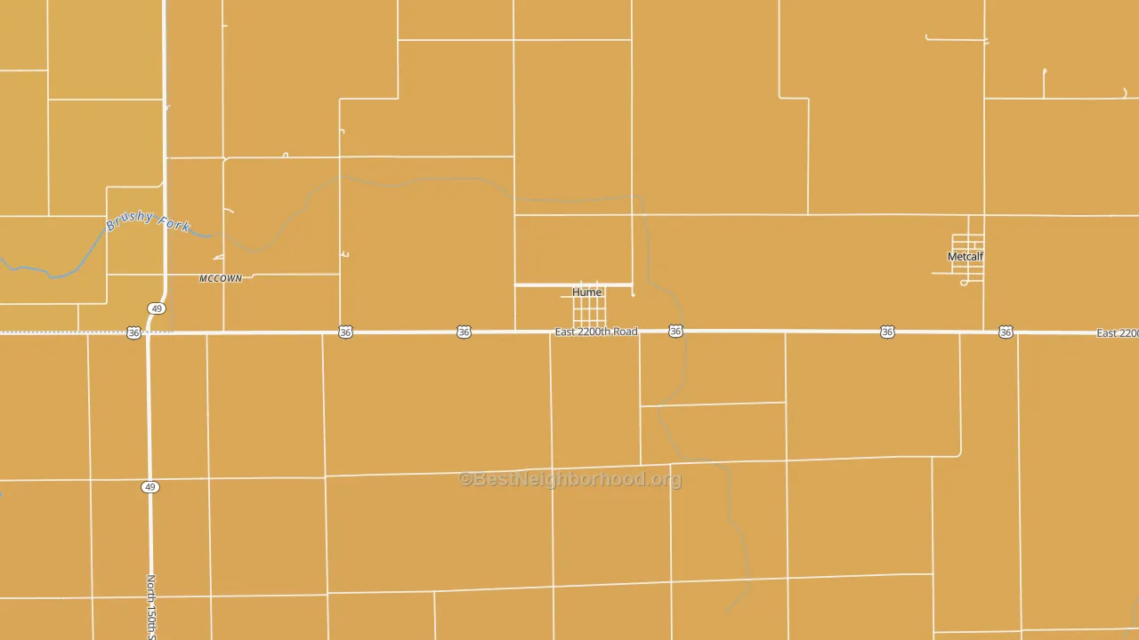 Map of the best neighborhoods in the Hume area, with better matches in green and worse matches in red