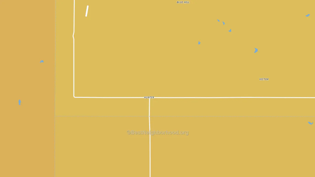 Map of the best neighborhoods in the Hunter area, with better matches in green and worse matches in red