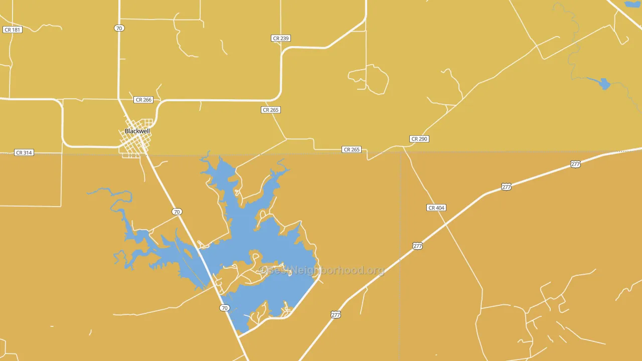 Map of the best neighborhoods in the Hylton area, with better matches in green and worse matches in red