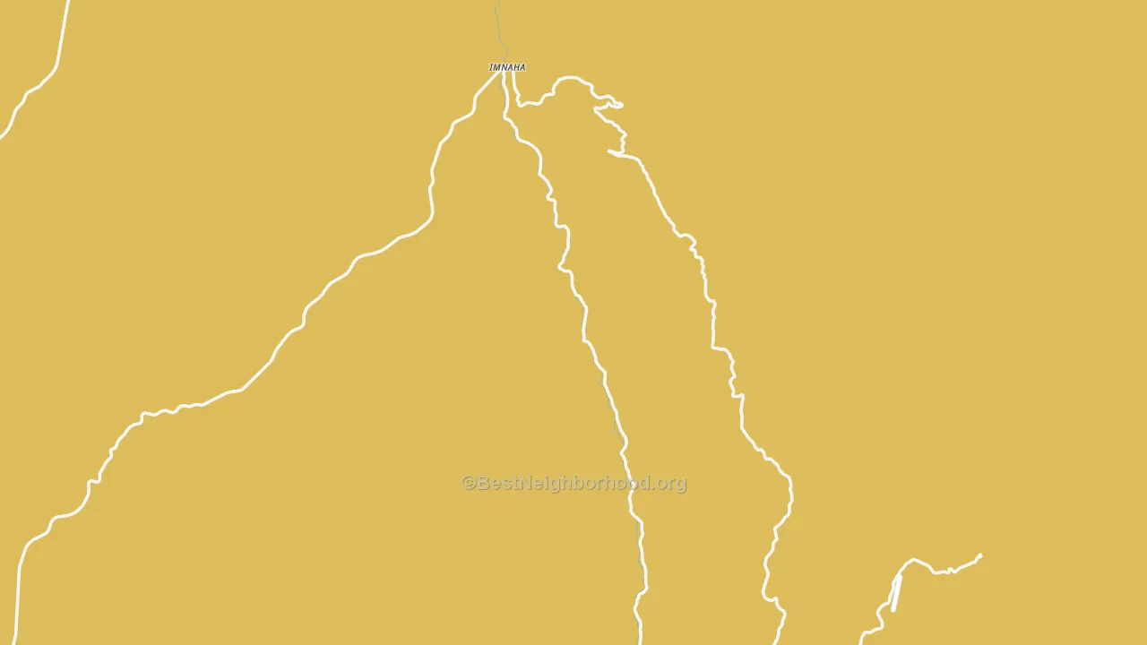 Map of the best neighborhoods in the Imnaha area, with better matches in green and worse matches in red