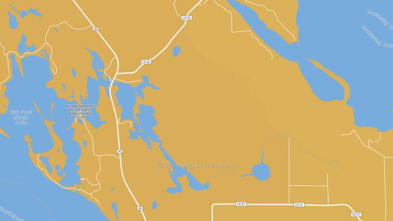Map of the best neighborhoods in the Inger area, with better matches in green and worse matches in red