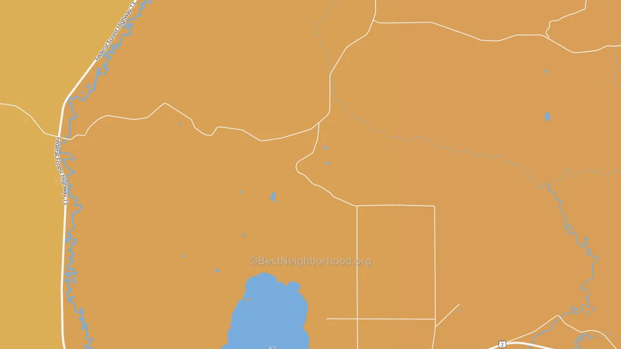 Map of the best neighborhoods in the Isabella area, with better matches in green and worse matches in red