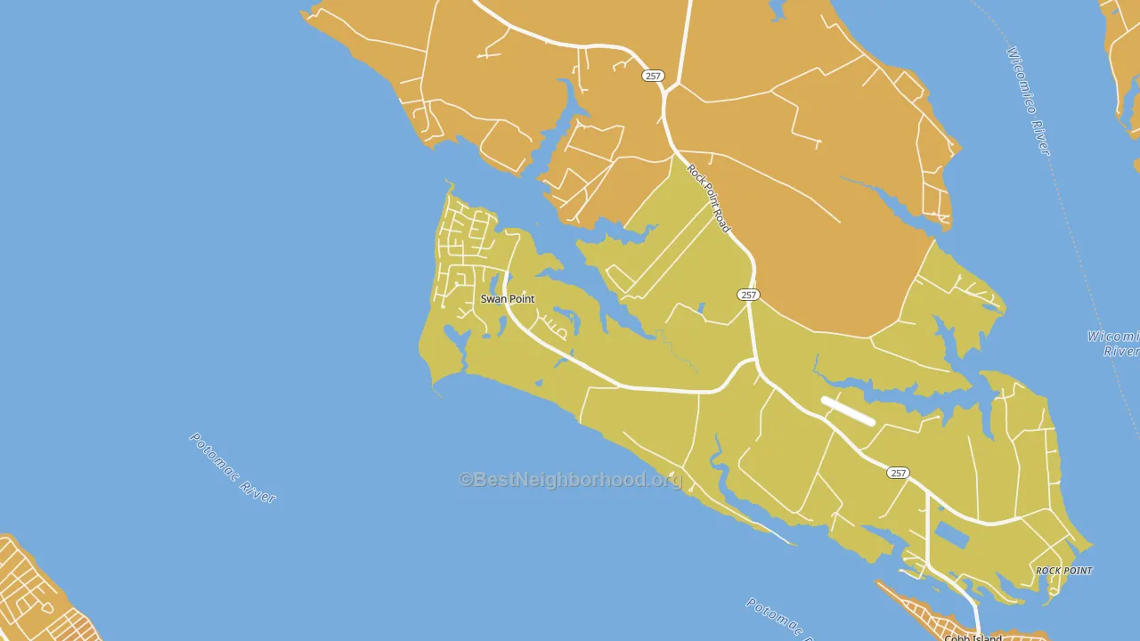 Map of the best neighborhoods in the Issue area, with better matches in green and worse matches in red