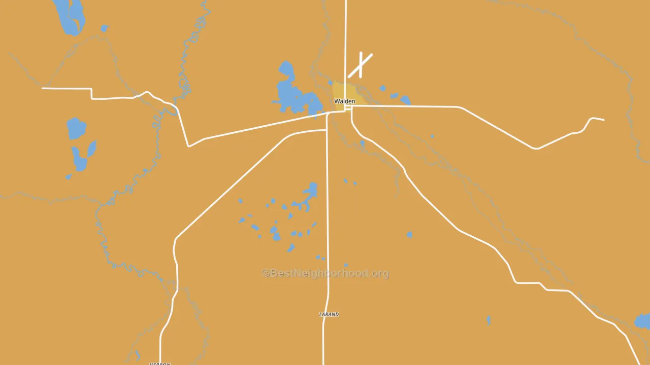 Map of the best neighborhoods in the Jackson County area, with better matches in green and worse matches in red