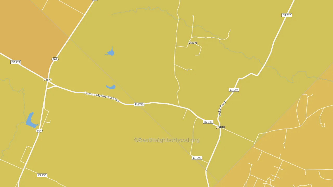 Map of the best neighborhoods in the Jeddo area, with better matches in green and worse matches in red