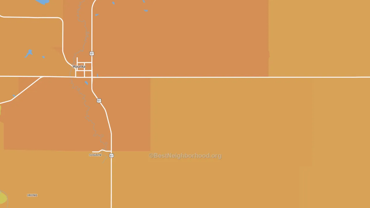 Map of the best neighborhoods in the Jefferson County area, with better matches in green and worse matches in red