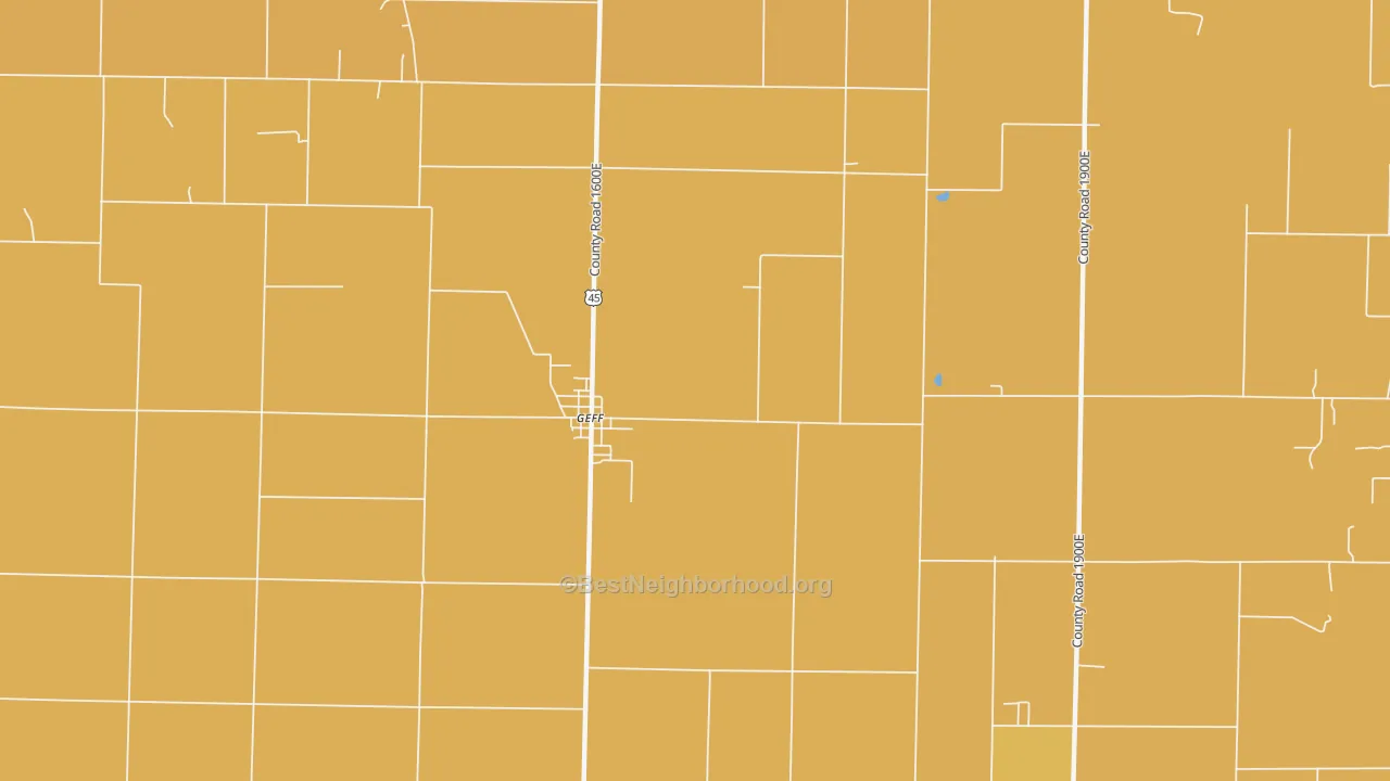 Map of the best neighborhoods in the Jeffersonville area, with better matches in green and worse matches in red