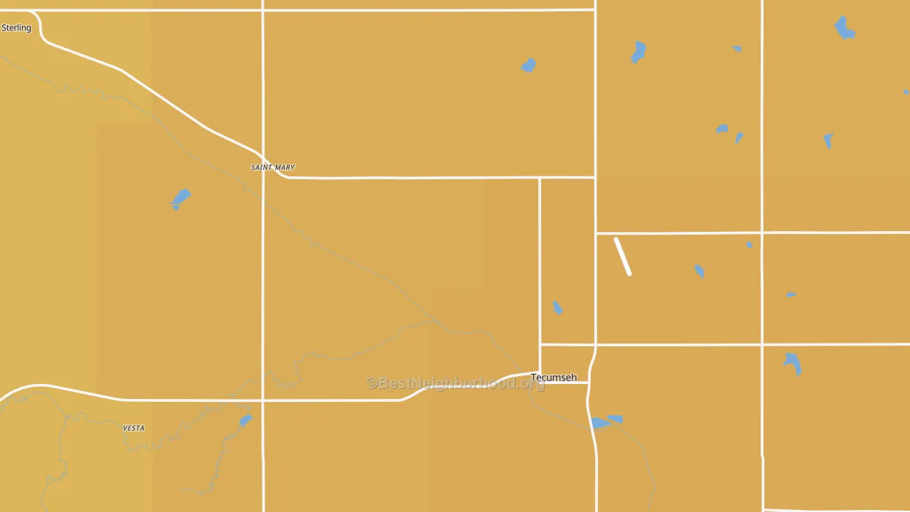 Map of the best neighborhoods in the Johnson County area, with better matches in green and worse matches in red