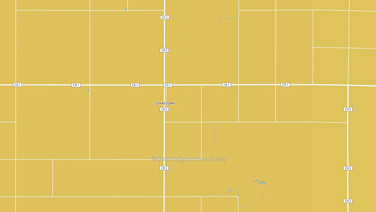 Map of the best neighborhoods in the Johnstown area, with better matches in green and worse matches in red
