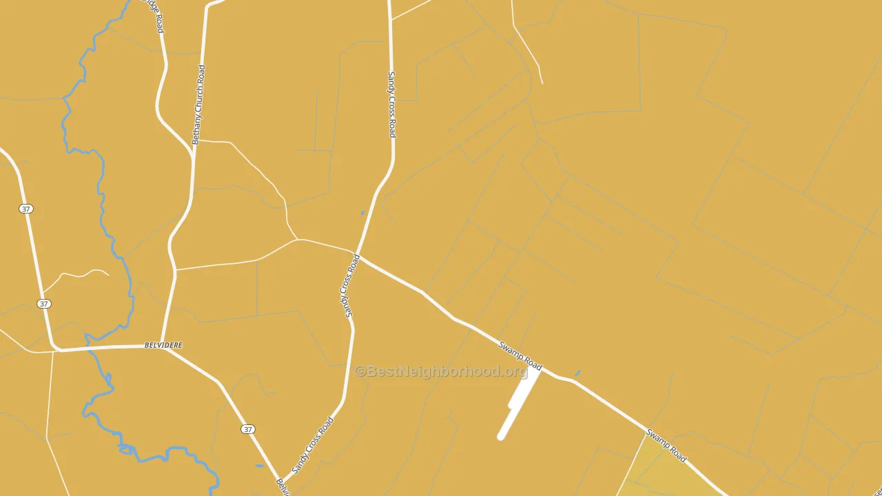 Map of the best neighborhoods in the Joppa area, with better matches in green and worse matches in red