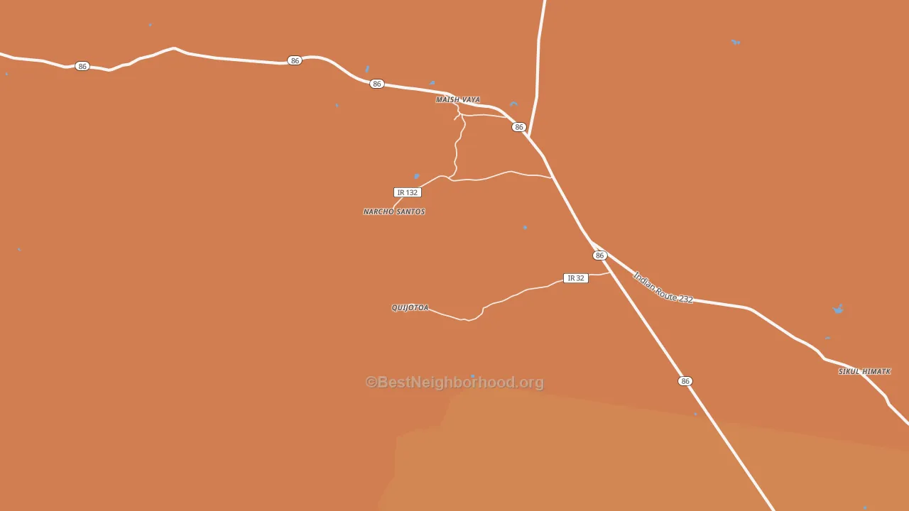 Map of the best neighborhoods in the Kaihon Kug area, with better matches in green and worse matches in red