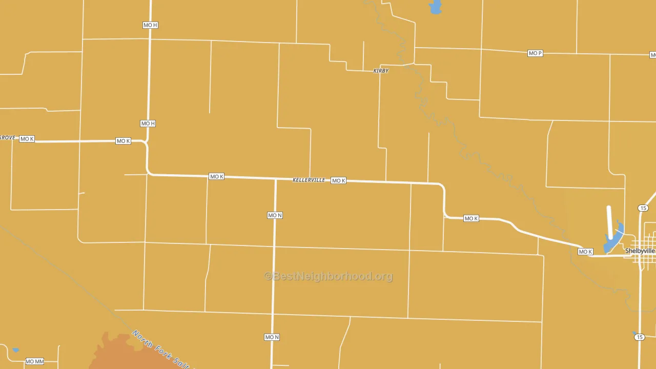 Map of the best neighborhoods in the Kellerville area, with better matches in green and worse matches in red