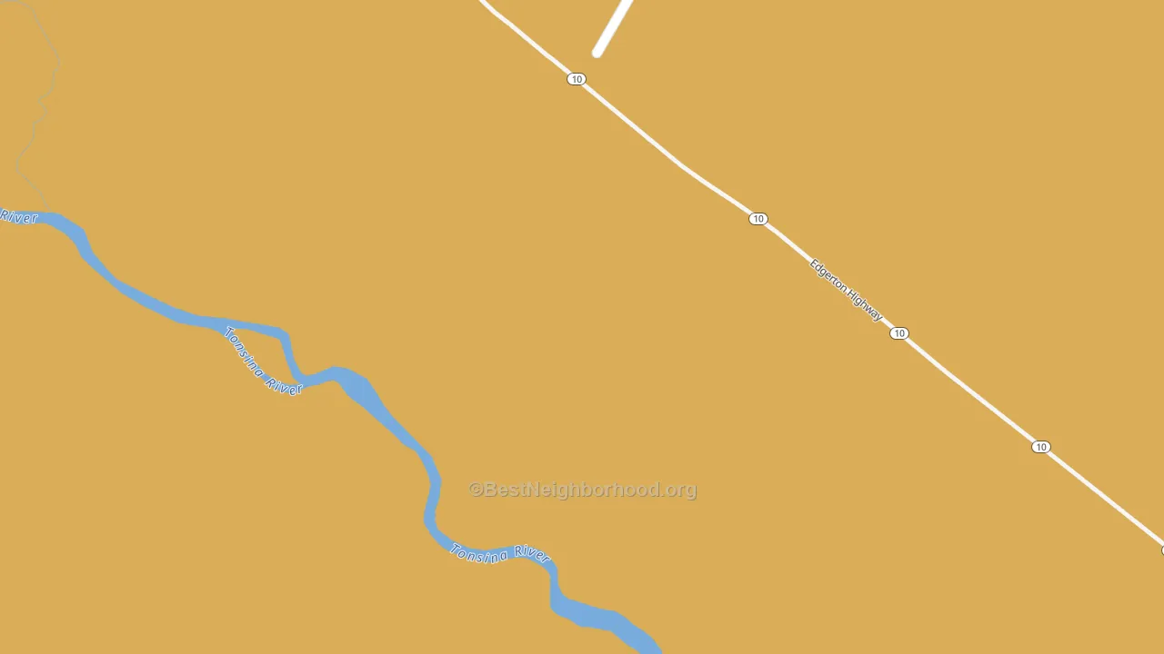 Map of the best neighborhoods in the Kenny Lake area, with better matches in green and worse matches in red