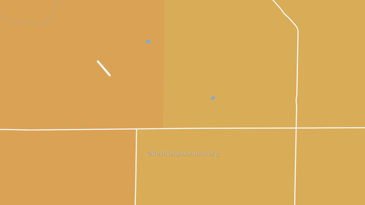 Map of the best neighborhoods in the Keota area, with better matches in green and worse matches in red