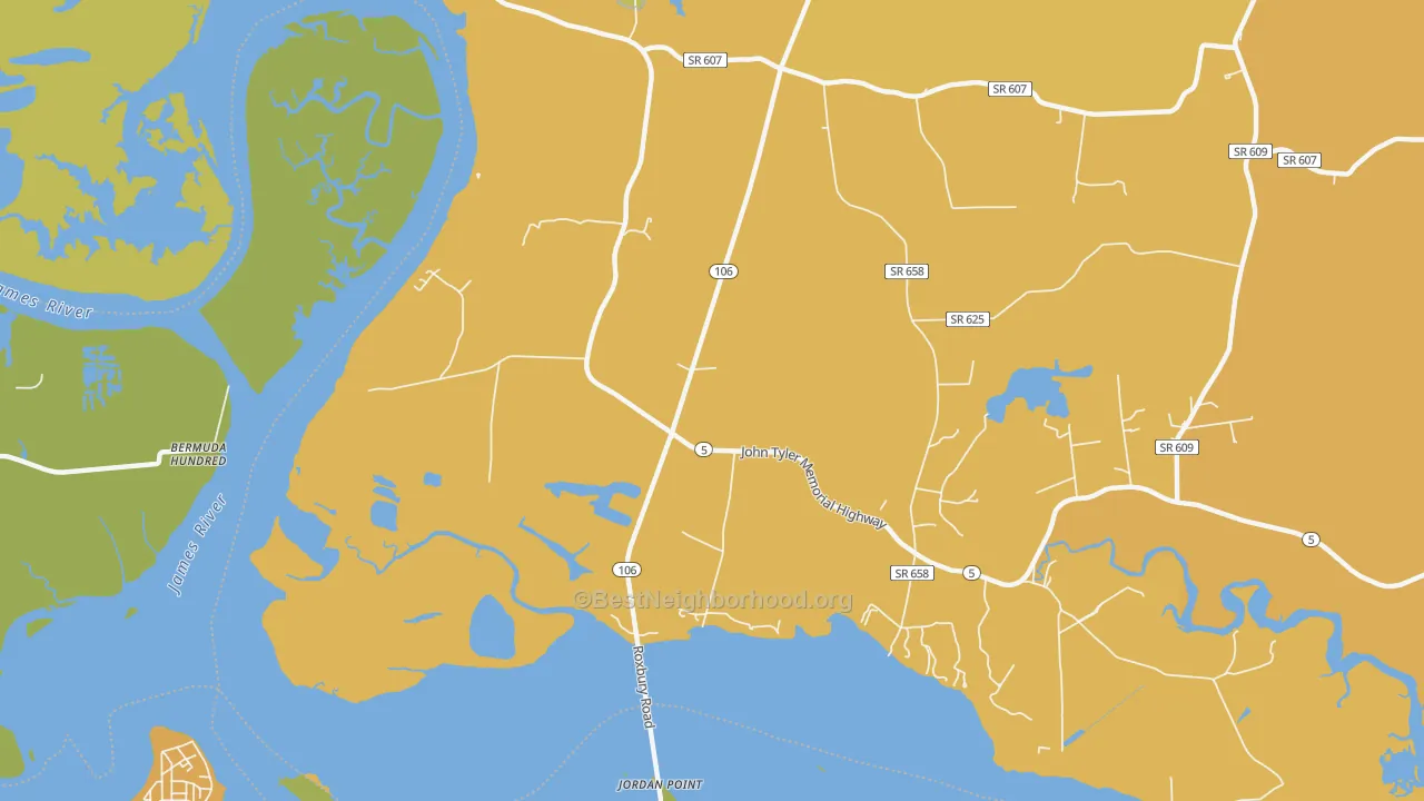 Map of the best neighborhoods in the Kimages area, with better matches in green and worse matches in red
