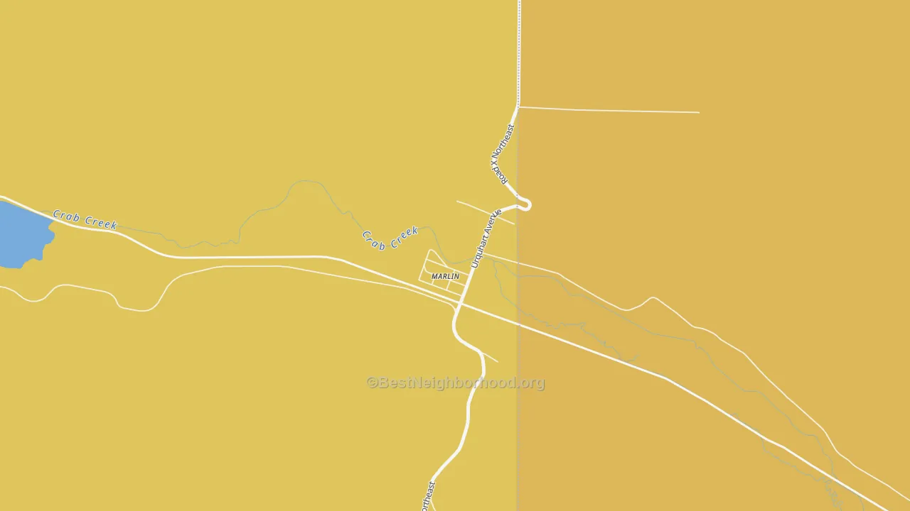 Map of the best neighborhoods in the Krupp area, with better matches in green and worse matches in red