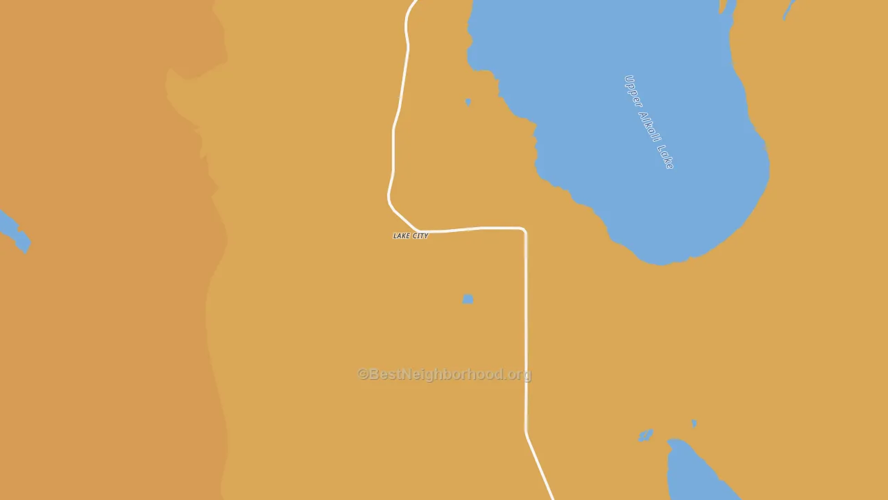 Map of the best neighborhoods in the Lake City area, with better matches in green and worse matches in red
