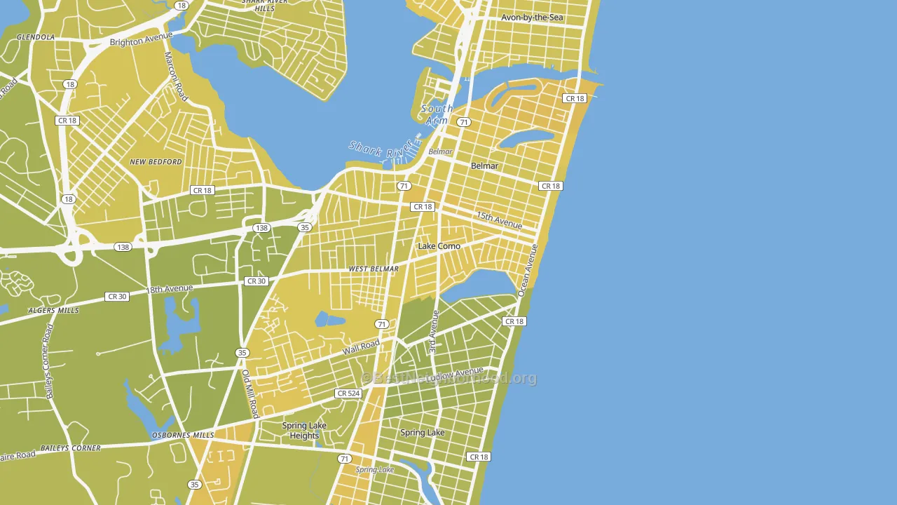Map of the best neighborhoods in the Lake Como area, with better matches in green and worse matches in red