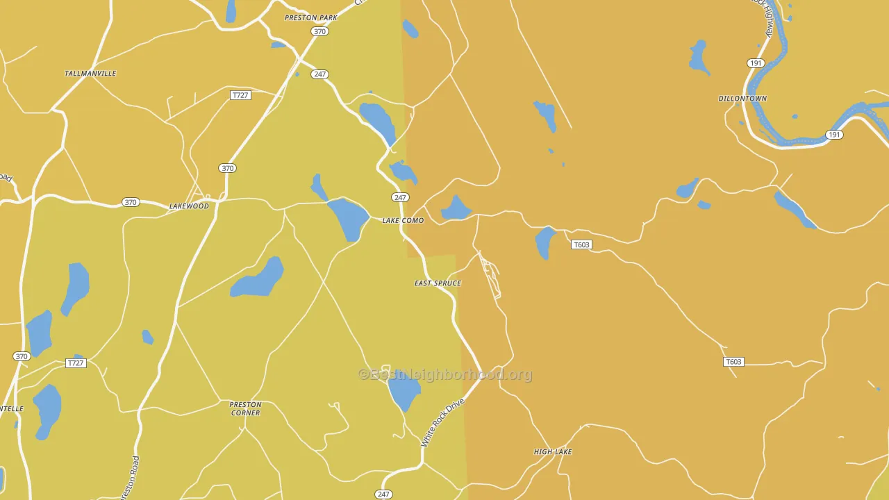 Map of the best neighborhoods in the Lake Como area, with better matches in green and worse matches in red