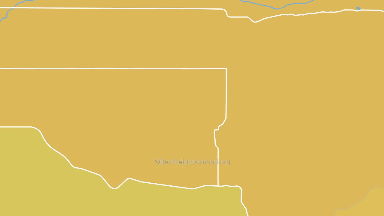 Map of the best neighborhoods in the Lamont area, with better matches in green and worse matches in red