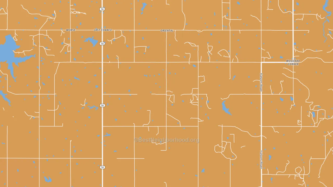 Map of the best neighborhoods in the Last Chance area, with better matches in green and worse matches in red