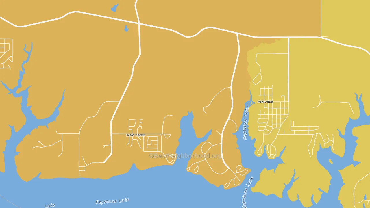 Map of the best neighborhoods in the Leander area, with better matches in green and worse matches in red