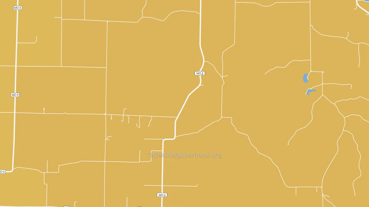 Map of the best neighborhoods in the Lebo area, with better matches in green and worse matches in red