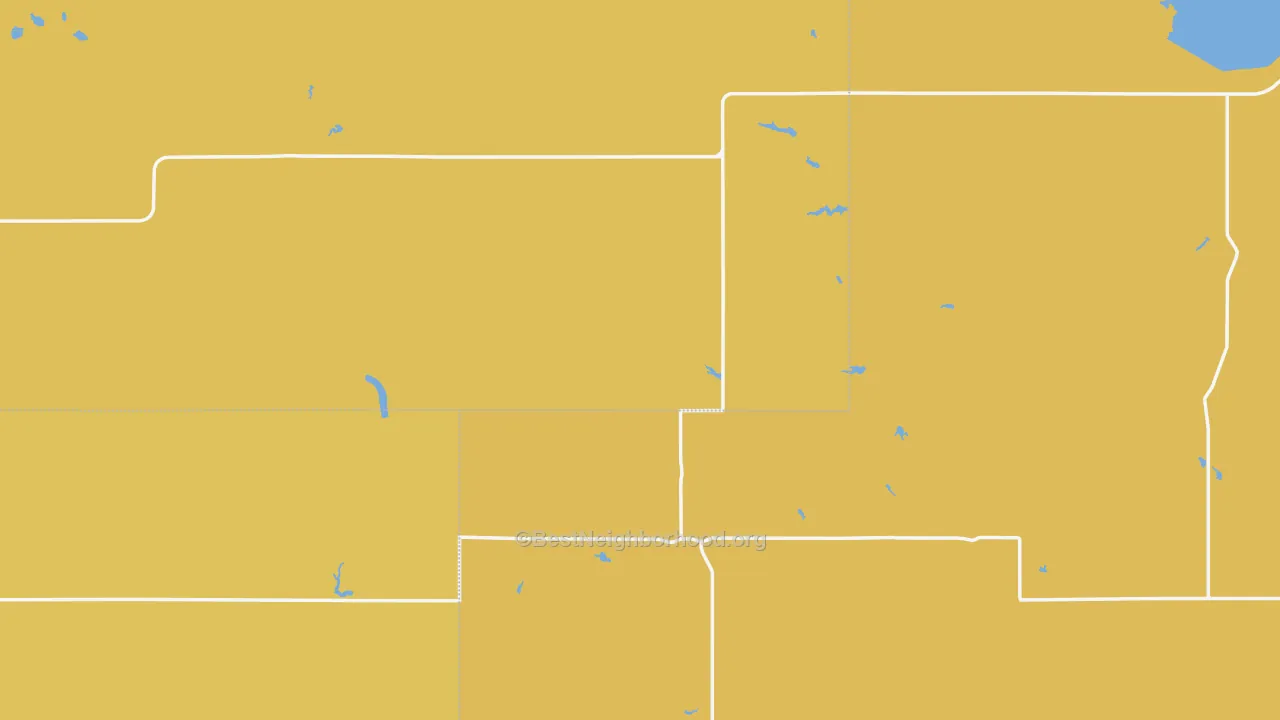 Map of the best neighborhoods in the Ledger area, with better matches in green and worse matches in red