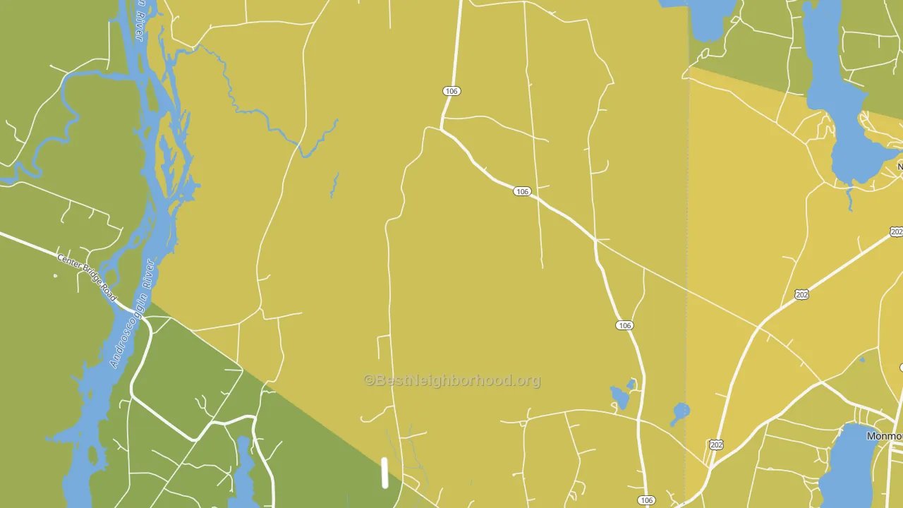 Map of the best neighborhoods in the Leeds area, with better matches in green and worse matches in red